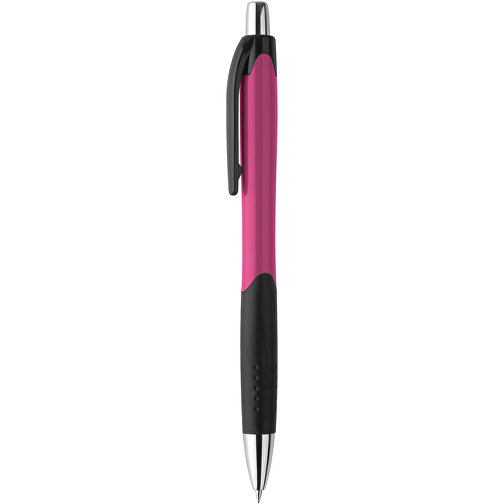 CARIBE. Kugelschreiber Aus ABS Mit Gummigriff , rosa, ABS Kunststoff, , Bild 1