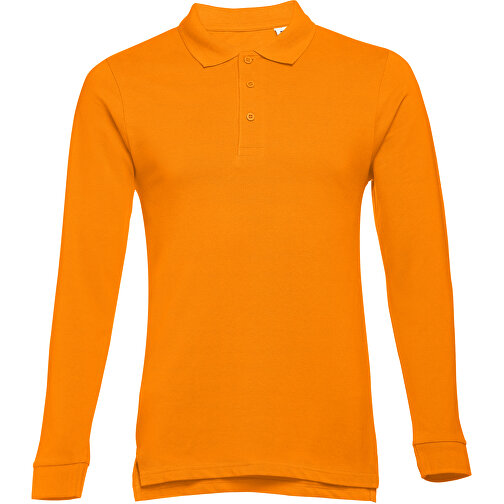THC BERN 3XL. Herren Langarm-Poloshirt , orange, 100% Baumwolle, 3XL, 79,00cm x 64,00cm (Länge x Breite), Bild 1