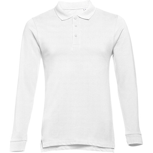 THC BERN WH. Langarm-Poloshirt Aus Baumwolle Für Herren , weiss, 100% Baumwolle, S, 67,50cm x 46,00cm (Länge x Breite), Bild 1