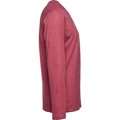 THC BUCHAREST. Herren Langarm T-Shirt , rot melliert, 100% Baumwolle, XL, 76,50cm x 58,00cm (Länge x Breite), Bild 3