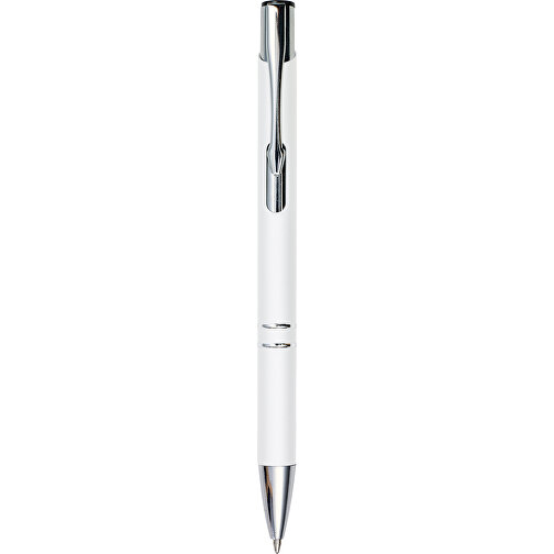 Kugelschreiber Aus Metall Yvette , weiß, ABS, Aluminium, Plastik, Stahl, , Bild 1