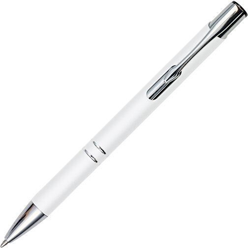 Kugelschreiber Aus Metall Yvette , weiß, ABS, Aluminium, Plastik, Stahl, , Bild 2