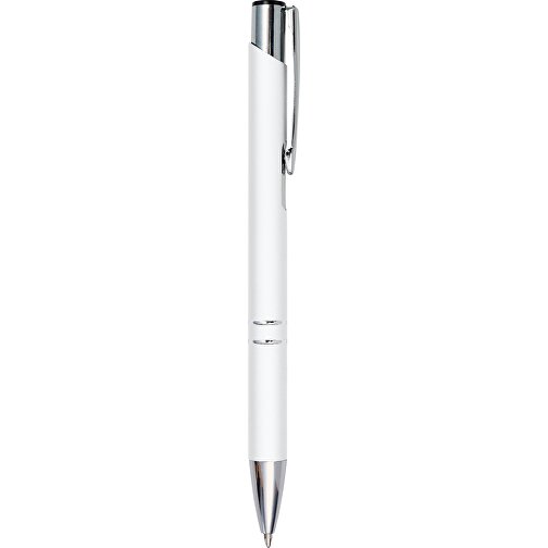 Kugelschreiber Aus Metall Yvette , weiß, ABS, Aluminium, Plastik, Stahl, , Bild 4