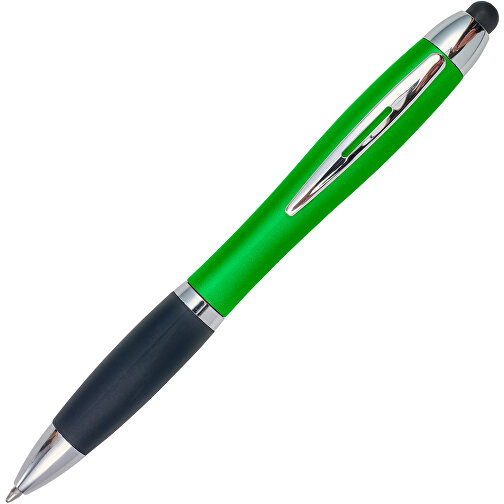 LED-Kugelschreiber Norderney , grün, ABS, 13,60cm (Breite), Bild 2