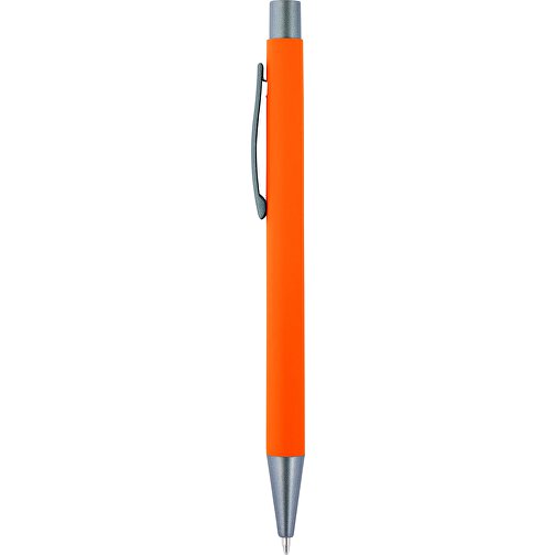 Kugelschreiber Mit Softtouch-Oberfläche Und Glanzgravur Emmett , orange, Aluminium, Metall, Kautschuk, , Bild 4