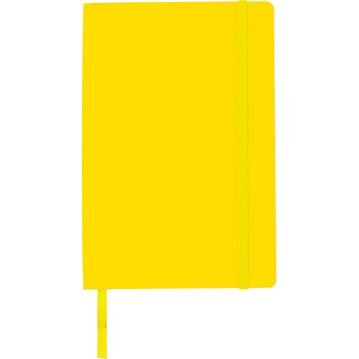 Notizbuch Aus PU Mireia , gelb, Karton, PU, Papier 70 g/m2*, 21,00cm x 1,00cm x 14,10cm (Länge x Höhe x Breite), Bild 1