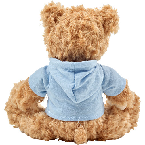 Plüsch-Teddybär Monty , hellblau, Polyester 100%, 18,00cm x 20,00cm x 12,00cm (Länge x Höhe x Breite), Bild 4