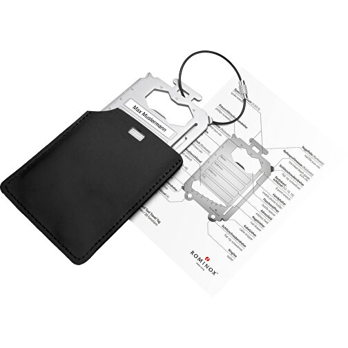 ROMINOX® Card Tool // Travel Tag - 30 Funktionen , Edelstahl, 8,60cm x 0,15cm x 5,40cm (Länge x Höhe x Breite), Bild 2