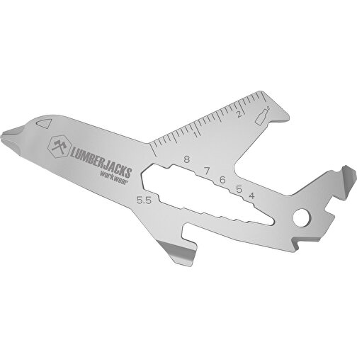 ROMINOX® Key Tool // Airplane - 18 Functions (Flugzeug) , Edelstahl, 7,30cm x 0,23cm x 3,60cm (Länge x Höhe x Breite), Bild 10