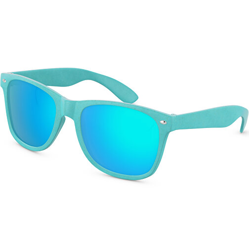 Sunshine Eco Mirror - UV 400 , Promo Effects, verspiegelt blau, Weizenstroh, Kunststoff, 14,50cm x 4,80cm x 15,00cm (Länge x Höhe x Breite), Bild 2