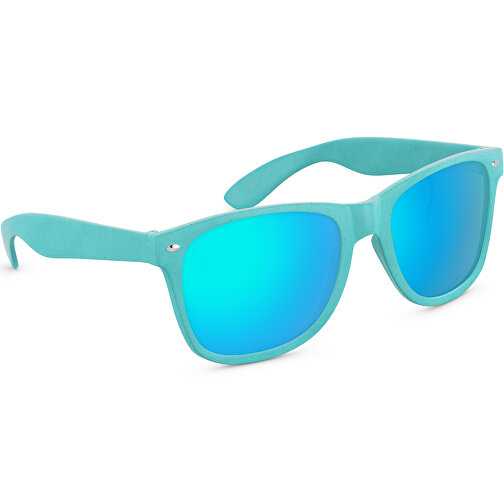 Sunshine Eco Mirror - UV 400 , Promo Effects, verspiegelt blau, Weizenstroh, Kunststoff, 14,50cm x 4,80cm x 15,00cm (Länge x Höhe x Breite), Bild 3