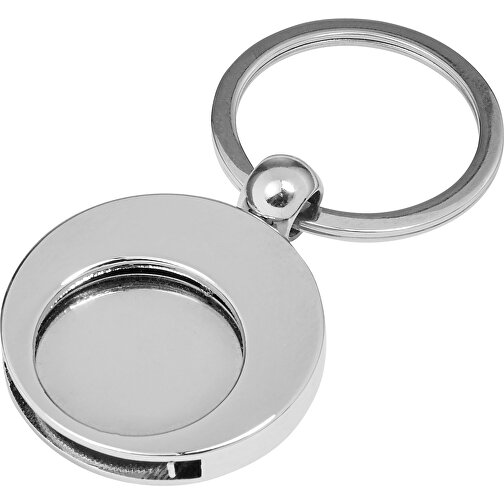 Schlüsselanhänger Aus Metall Mit Einkaufswagenchip Christie , silber, Allooi, Zink, , Bild 2
