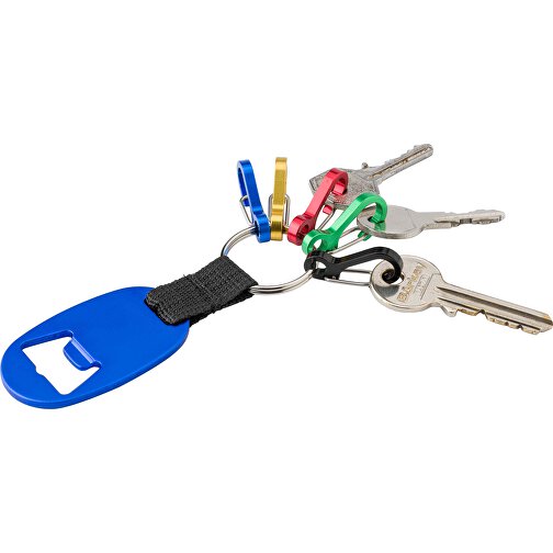2-in-1 Schlüsselanhänger Aus Aluminium Courtney , blau, Aluminium, Metall, 5,90cm x 1,33cm x 3,40cm (Länge x Höhe x Breite), Bild 3