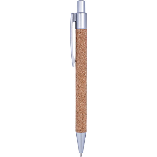Kugelschreiber Aus Kork Macie , silber, ABS, Plastik, Kork, , Bild 4
