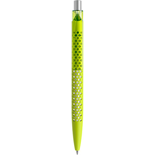 Prodir QS40 Soft Touch PRT Push Kugelschreiber , Prodir, gelbgrün/silber satiniert, Kunststoff/Metall, 14,10cm x 1,60cm (Länge x Breite), Bild 1