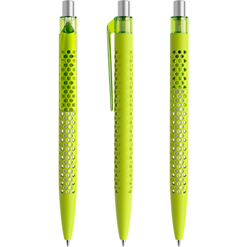 Prodir QS40 Soft Touch PRT Push Kugelschreiber , Prodir, gelbgrün/silber satiniert, Kunststoff/Metall, 14,10cm x 1,60cm (Länge x Breite), Bild 6