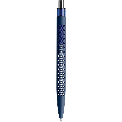 Prodir QS40 Soft Touch PRT Push Kugelschreiber , Prodir, sodalithblau/silber poliert, Kunststoff/Metall, 14,10cm x 1,60cm (Länge x Breite), Bild 3