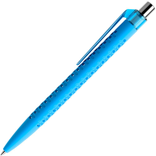 Prodir QS40 Soft Touch PRT Push Kugelschreiber , Prodir, cyanblau/silber poliert, Kunststoff/Metall, 14,10cm x 1,60cm (Länge x Breite), Bild 4