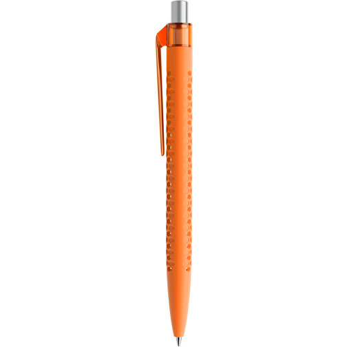 Prodir QS40 Soft Touch PRT Push Kugelschreiber , Prodir, orange/silber satiniert, Kunststoff/Metall, 14,10cm x 1,60cm (Länge x Breite), Bild 2