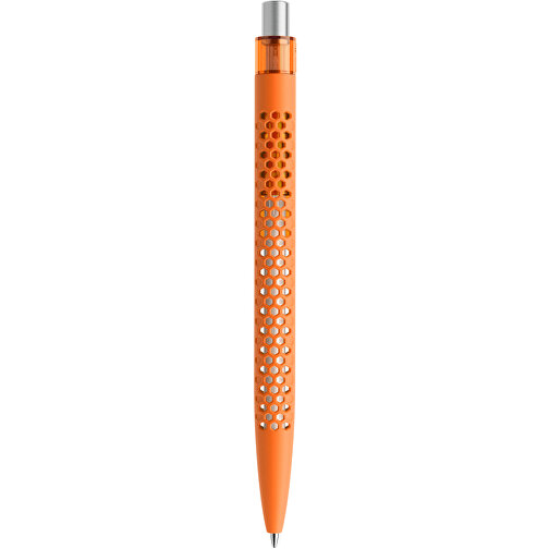 Prodir QS40 Soft Touch PRT Push Kugelschreiber , Prodir, orange/silber satiniert, Kunststoff/Metall, 14,10cm x 1,60cm (Länge x Breite), Bild 3