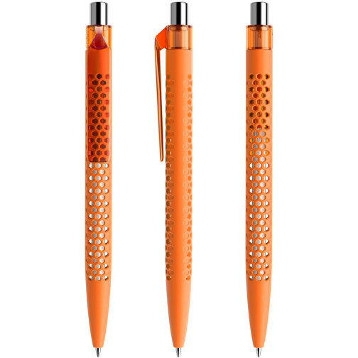 Prodir QS40 Soft Touch PRT Push Kugelschreiber , Prodir, orange/silber poliert, Kunststoff/Metall, 14,10cm x 1,60cm (Länge x Breite), Bild 6