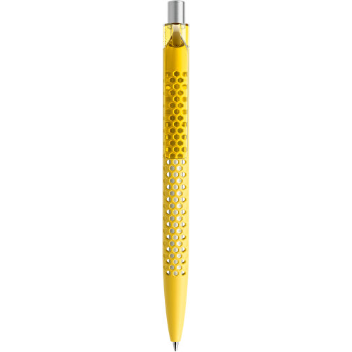 Prodir QS40 Soft Touch PRT Push Kugelschreiber , Prodir, lemon/silber satiniert, Kunststoff/Metall, 14,10cm x 1,60cm (Länge x Breite), Bild 1