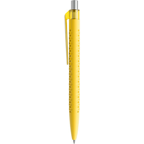 Prodir QS40 Soft Touch PRT Push Kugelschreiber , Prodir, lemon/silber satiniert, Kunststoff/Metall, 14,10cm x 1,60cm (Länge x Breite), Bild 2