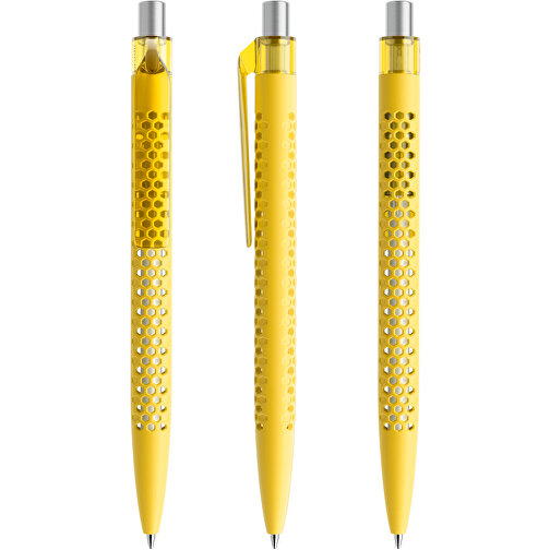 Prodir QS40 Soft Touch PRT Push Kugelschreiber , Prodir, lemon/silber satiniert, Kunststoff/Metall, 14,10cm x 1,60cm (Länge x Breite), Bild 6