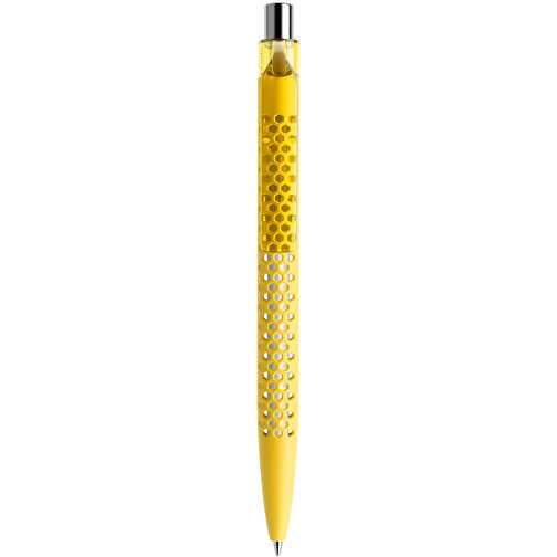 Prodir QS40 Soft Touch PRT Push Kugelschreiber , Prodir, lemon/silber poliert, Kunststoff/Metall, 14,10cm x 1,60cm (Länge x Breite), Bild 1