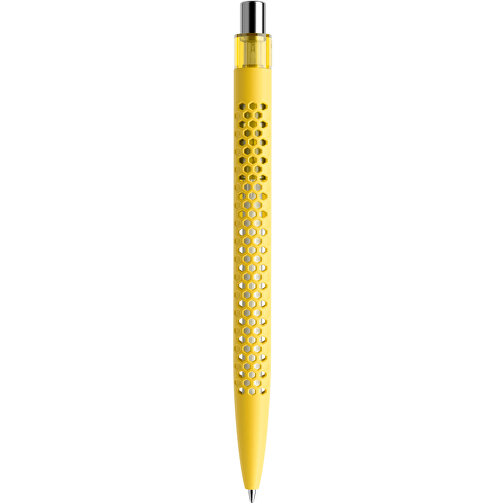 Prodir QS40 Soft Touch PRT Push Kugelschreiber , Prodir, lemon/silber poliert, Kunststoff/Metall, 14,10cm x 1,60cm (Länge x Breite), Bild 3