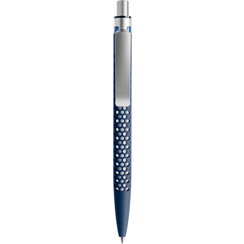 Prodir QS40 Soft Touch PRS Push Kugelschreiber , Prodir, sodalithblau/silber satiniert, Kunststoff/Metall, 14,10cm x 1,60cm (Länge x Breite), Bild 1