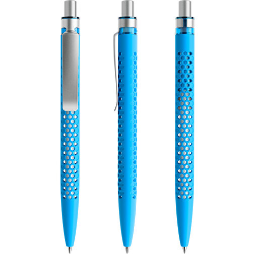 Prodir QS40 Soft Touch PRS Push Kugelschreiber , Prodir, cyanblau/silber satiniert, Kunststoff/Metall, 14,10cm x 1,60cm (Länge x Breite), Bild 6