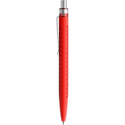 Prodir QS40 Soft Touch PRS Push Kugelschreiber , Prodir, rot/silber satiniert, Kunststoff/Metall, 14,10cm x 1,60cm (Länge x Breite), Bild 2