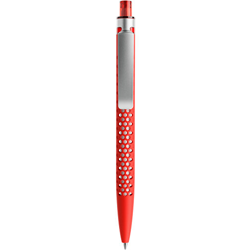 Prodir QS40 Soft Touch PRS Push Kugelschreiber , Prodir, rot/silber, Kunststoff/Metall, 14,10cm x 1,60cm (Länge x Breite), Bild 1