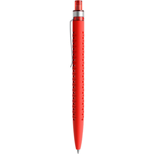 Prodir QS40 Soft Touch PRS Push Kugelschreiber , Prodir, rot/silber, Kunststoff/Metall, 14,10cm x 1,60cm (Länge x Breite), Bild 2
