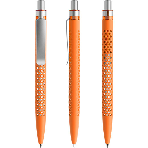Prodir QS40 Soft Touch PRS Push Kugelschreiber , Prodir, orange/silber satiniert, Kunststoff/Metall, 14,10cm x 1,60cm (Länge x Breite), Bild 6