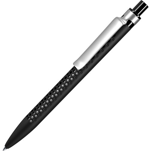 Prodir QS40 Soft Touch PRS Push Kugelschreiber , Prodir, schwarz/silber, Kunststoff/Metall, 14,10cm x 1,60cm (Länge x Breite), Bild 1