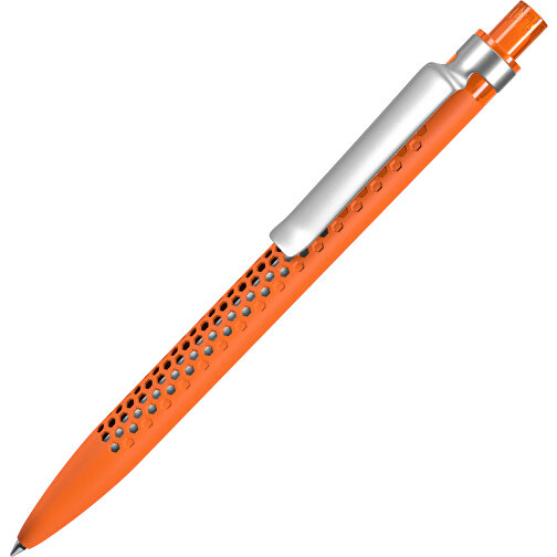 Prodir QS40 Soft Touch PRS Push Kugelschreiber , Prodir, orange/silber, Kunststoff/Metall, 14,10cm x 1,60cm (Länge x Breite), Bild 1