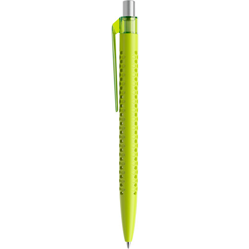 Prodir QS40 PMT Push Kugelschreiber , Prodir, gelbgrün/silber satiniert, Kunststoff/Metall, 14,10cm x 1,60cm (Länge x Breite), Bild 2