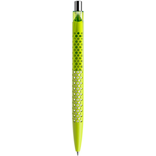 Prodir QS40 PMT Push Kugelschreiber , Prodir, gelbgrün/silber poliert, Kunststoff/Metall, 14,10cm x 1,60cm (Länge x Breite), Bild 1