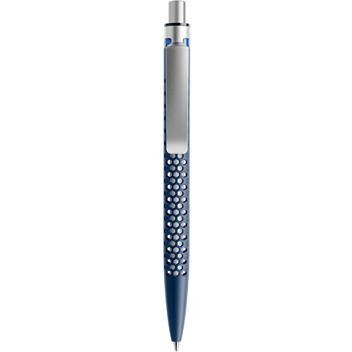 Prodir QS40 PMS Push Kugelschreiber , Prodir, sodalithblau/silber satiniert, Kunststoff/Metall, 14,10cm x 1,60cm (Länge x Breite), Bild 1