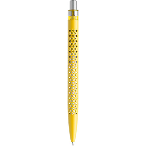 Prodir QS40 PMS Push Kugelschreiber , Prodir, lemon/silber satiniert, Kunststoff/Metall, 14,10cm x 1,60cm (Länge x Breite), Bild 3