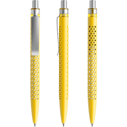 Prodir QS40 PMS Push Kugelschreiber , Prodir, lemon/silber satiniert, Kunststoff/Metall, 14,10cm x 1,60cm (Länge x Breite), Bild 6