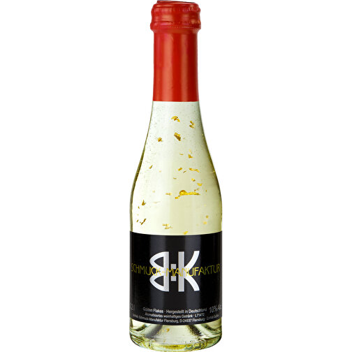 Piccolo Golden Flakes - Flasche Klar , rot, Glas, 5,50cm x 20,00cm x 5,50cm (Länge x Höhe x Breite), Bild 1