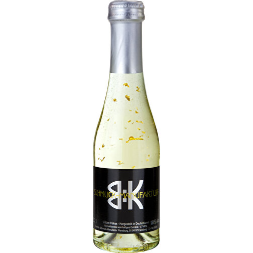 Piccolo Golden Flakes - Flasche Klar , silber, Glas, 5,50cm x 20,00cm x 5,50cm (Länge x Höhe x Breite), Bild 1