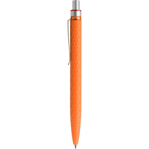 Prodir QS01 Soft Touch PRS Push Kugelschreiber , Prodir, orange/silber satiniert, Kunststoff/Metall, 14,10cm x 1,60cm (Länge x Breite), Bild 2