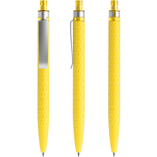 Prodir QS01 Soft Touch PRS Push Kugelschreiber , Prodir, lemon/silber, Kunststoff/Metall, 14,10cm x 1,60cm (Länge x Breite), Bild 6