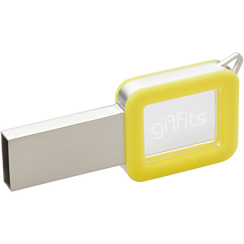 USB-Stick Color Light Up 64GB , Promo Effects MB , gelb MB , 65 GB , Kunststoff MB , 3 - 10 MB/s MB , 6,00cm x 0,10cm x 3,00cm (Länge x Höhe x Breite), Bild 1