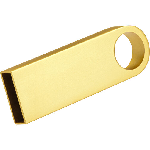 USB Stick Metall 4GB Bunt , Promo Effects MB , gold MB , 4 GB , Metall MB , 3 - 10 MB/s MB , 3,90cm x 0,40cm x 1,20cm (Länge x Höhe x Breite), Bild 1