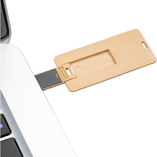 USB-Stick Eco Small 2.0 8GB Mit Verpackung , Promo Effects MB , natur MB , 8 GB , Mais/Kunststoff MB , 3 - 10 MB/s MB , 6,00cm x 0,10cm x 3,00cm (Länge x Höhe x Breite), Bild 7